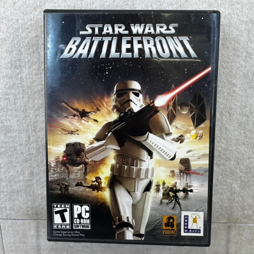 Star Wars Battlefront PC CD-ROM 2004 3 Discs CLEAN Video Game